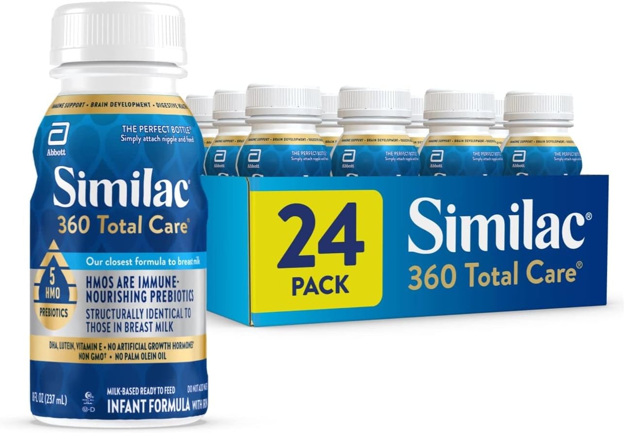 Similac 360 Total Care Infant Formula, with 5 HMO Prebiotics, Our Closest Formula to Breast Milk, No