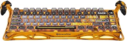 GravaStar Mercury K1 Pro Wireless Gaming Keyboard, Handcrafted Battle-Worn Mechanical Keyboard, Alum