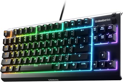 SteelSeries Apex 3 TKL RGB Gaming Keyboard – Tenkeyless Compact Form Factor - 8-Zone RGB Illuminatio