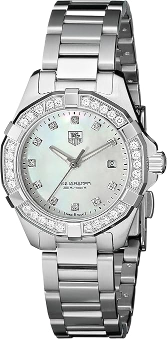 TAG Heuer Women's WAY1414.BA0920 Aquaracer Diamond-Accented Stainless Steel Watch