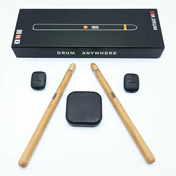 Virtual Electric Drumsticks Air Drum Sticks 4rd Gen., Air Drum with Drumsticks, Pedals, Bluetooth an