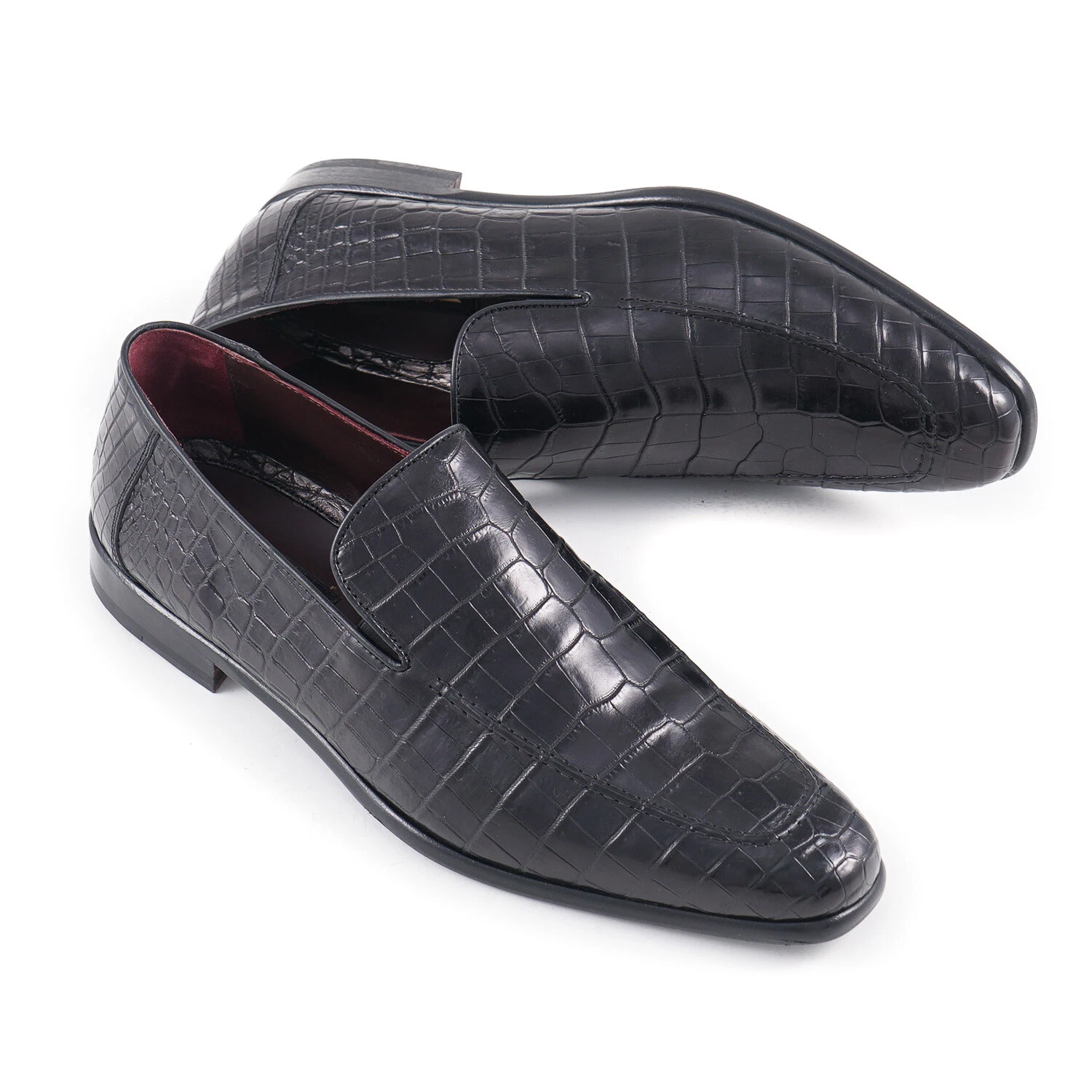 Zilli Black Genuine Full Crocodile Loafers US 10.5 (Eu 43.5) Dress Shoes