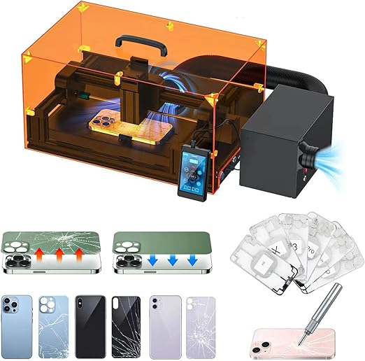 V3 Laser Machine for iPhone 8-16 Back Glass Repair, Auto-Focus Laser Removal Glue, 2-in-1 Repairing