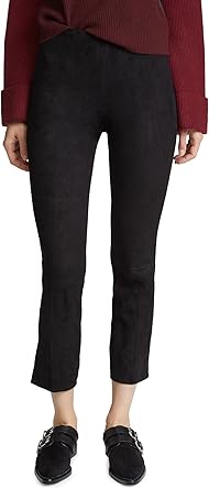 Vince Women's Stretch Suede Split Hem Crop