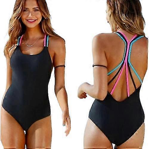 Women's Swimwear Women's Round Neck One-piece Swimsuit