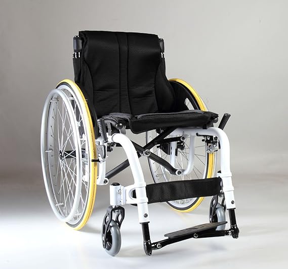 Karman White Frame Ultra Lightweight Wheelchair, 18" D x 18" D