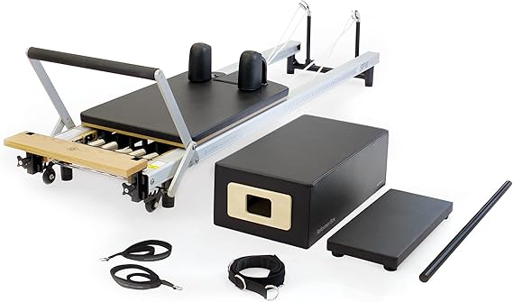 Merrithew™ At Home SPX® Reformer Package with Reformer Box, Footstrap, Padded Platform Extender and 