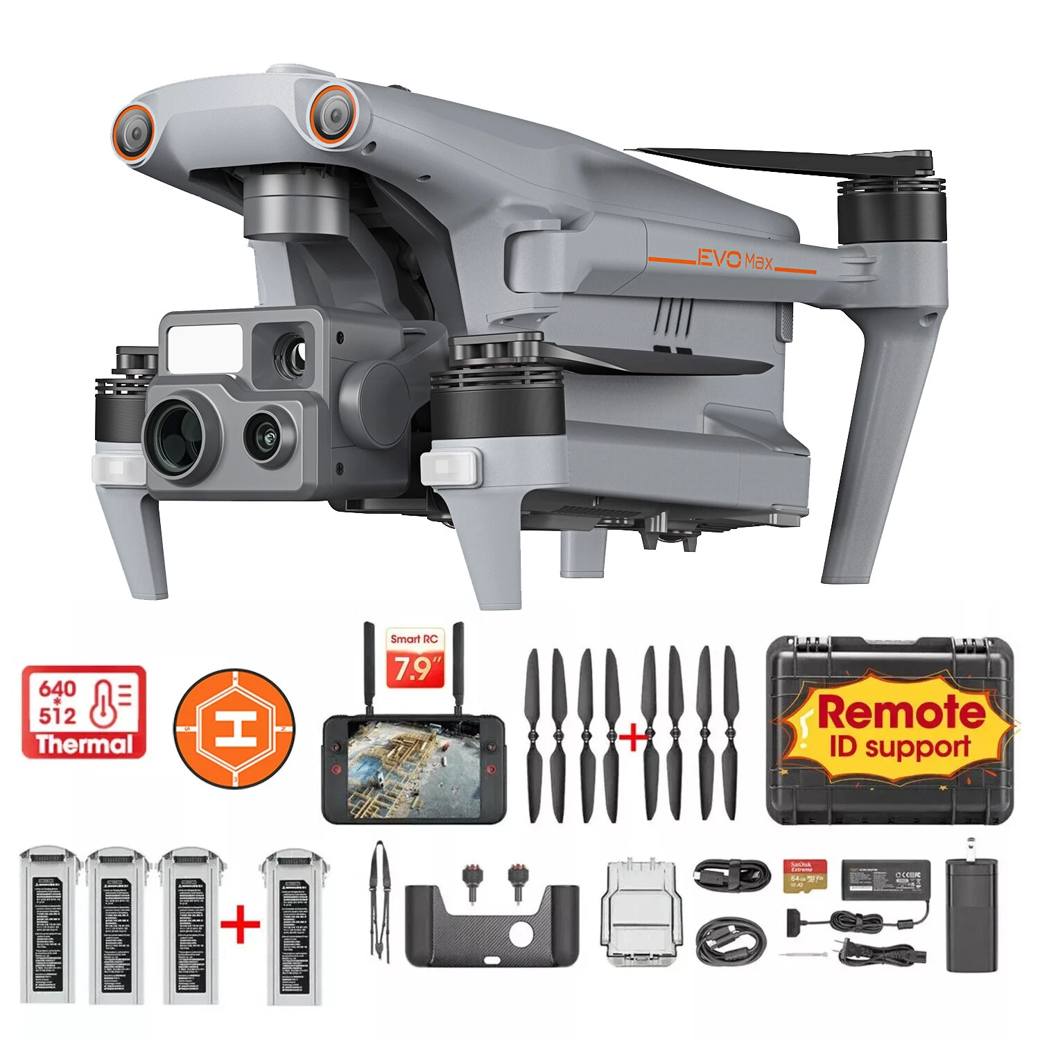 2025 Autel Robotics Evo Max 4T V2 8K Drone 160x Zomm Camera Smart RC Thermal