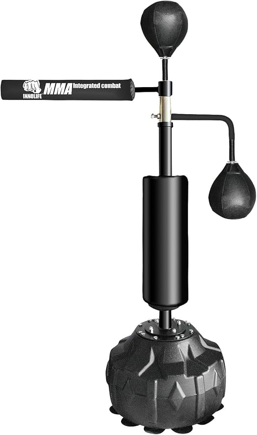 INNOLIFE MMA Boxing Speed Trainer Punching Spinning Bar with Dual Punch Head